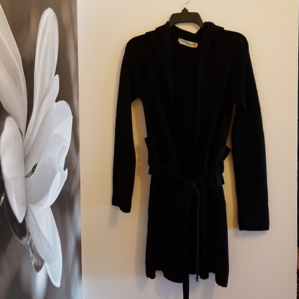 Kimono Wrap Sweater with Hood